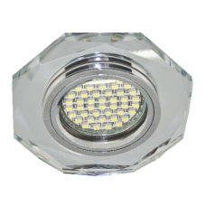 Светильник светодиодный Feron 8020-2 MR16 серебро с led подсветкой SMD3014 12leds (6500K)