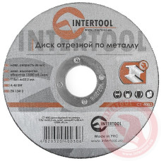 Диск отрезной по металлу Intertool 115х1,6х22,2мм