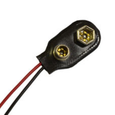 Гнездо крона 9V (180°) с проводом 0,15м 1421