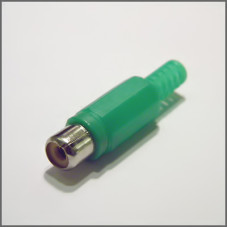 Гнездо RCA зелёный 1210