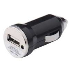 usb зарядка для авто 1А от прикуривателя черная