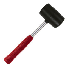 Киянка резиновая 900 г 90 мм, черная резина, металлическая ручка INTERTOOL