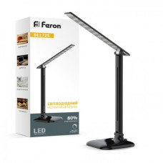 Настольная лампа Feron DE1725 9W 30LED черная