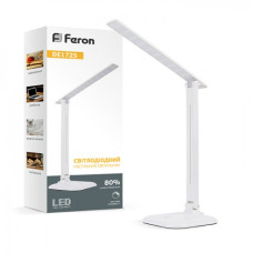 Настольная лампа Feron DE1725 9W 30LED белая
