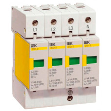 Ограничитель импульсного перенапряжения ОПС1-C 4P In=20kA Un=400B Im=40kA ИЭК