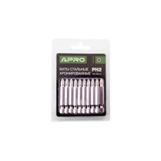 Бита Apro - PH2 x 50 мм, хром (10 шт.)