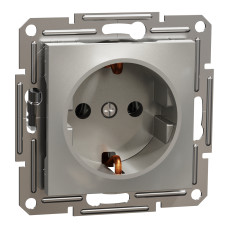 Розетка з заземленням бронза Schneider Asfora EPH2900169
