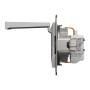 Розетка з кришкою з заземленням алюміній Schneider Asfora EPH3100161