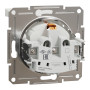 Розетка з кришкою з заземленням біла без рамки Schneider Asfora EPH3170121