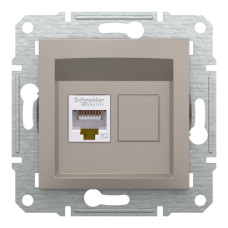 Розетка комп'ютерна бронза Schneider Asfora EPH4300169
