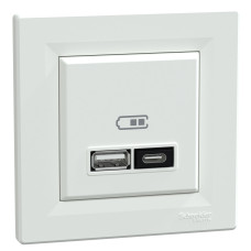 USB-розетка тип A + C 21 Вт белый Scneider Asfora EPH2700521