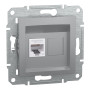Розетка комп'ютерна RJ45 кат.6 UTP алюміній Schneider Asfora EPH4700161