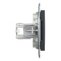 Розетка комп'ютерна антрацит Schneider Asfora EPH4300171