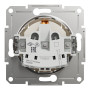 Розетка з кришкою з заземленням крем без рамки Schneider Asfora EPH3170123