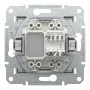 Розетка комп'ютерна RJ45 кат.6 UTP алюміній Schneider Asfora EPH4700161