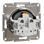 Розетка з заземленням антрацит Schneider Asfora EPH2900171