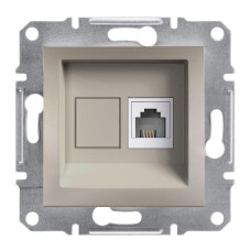 Розетка телефона 4 контакта бронза Schneider Asfora EPH4100169