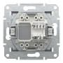 Розетка комп'ютерна RJ45 кат.6 UTP сталь Schneider Asfora EPH4700162