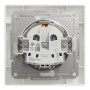 Розетка з заземленням з захисними шторками біла Schneider Asfora EPH2900221