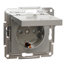 Розетка з кришкою з заземленням бронза Schneider Asfora EPH3100169