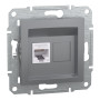 Розетка комп'ютерна RJ45 кат.6 UTP сталь Schneider Asfora EPH4700162