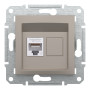 Розетка комп'ютерна RJ45 кат.6 UTP бронза Schneider Asfora EPH4700169