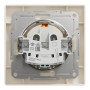 Розетка з заземленням з захисними шторками крем Schneider Asfora EPH2900223