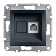 Розетка телефона 4 контакта антрацит Schneider Asfora EPH4100171