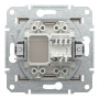 Розетка комп'ютерна RJ45 кат.6 UTP бронза Schneider Asfora EPH4700169