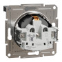 Розетка з кришкою з заземленням антрацит Schneider Asfora EPH3100171