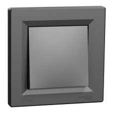 Выключатель одноклавишный IP44 SCHNEIDER ASFORA антрацит EPH0100271