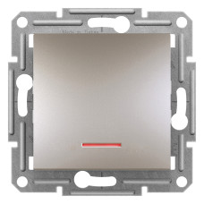 Кнопка з підсвічуванням самозажимна бронза SCHNEIDER ASFORA EPH1600169