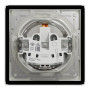 Розетка з заземленням з захисними шторками біла IP44 Schneider Asfora EPH3100321