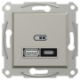 USB-розетка тип A+C 21 Вт бронза Scneider Asfora EPH2700569