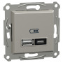 USB-розетка тип A+C 21 Вт бронза Scneider Asfora EPH2700569