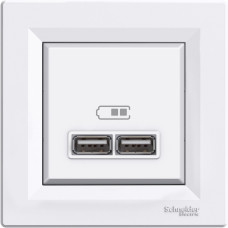 USB розетка 2,1A белая Scneider Asfora EPH2700221