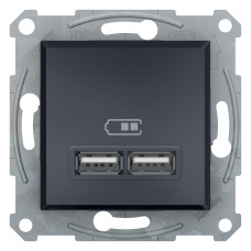USB розетка 2,1A антрацит Scneider Asfora EPH2700271