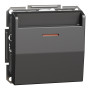 Карточный выключатель механический антрацит Schneider Аsfora EPH6200171