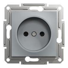 Розетка без заземлення сталь Schneider Asfora EPH3000162