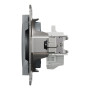 Розетка без заземлення сталь Schneider Asfora EPH3000162