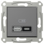 USB-розетка тип A + C 21 Вт антрацит Scneider Asfora EPH2700571