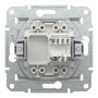 Розетка RJ45 UTP кат 6 білий без рамки Asfora EPH4770121