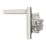 Розетка з заземленням з захисними шторками крем IP44 Schneider Asfora EPH3100323