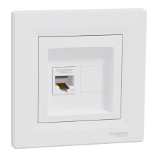 Розетка комп'ютерна біла Schneider Asfora EPH4300121
