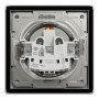Розетка з заземленням з захисними шторками алюміній IP44 Schneider Asfora EPH3100361