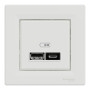 USB розетка тип А + С 2,4 А белая Scneider Asfora EPH2700321