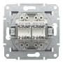 Розетка комп'ютерна подвійна сталь Schneider Asfora EPH4400162