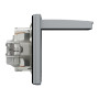 Розетка з заземленням з захисними шторками сталь IP44 Schneider Asfora EPH3100362