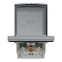 Розетка з заземленням з захисними шторками сталь IP44 Schneider Asfora EPH3100362