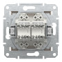Розетка комп'ютерна подвійна бронза Schneider Asfora EPH4400169